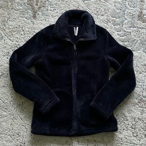 Women’s plush zip front jacket